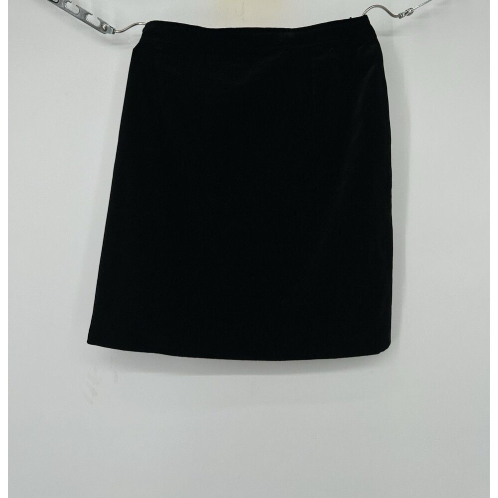 VALENTINO STUDIO Vintage Made in Italy Black Pencil Skirt Velvet 10